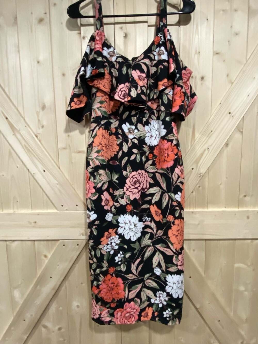 RACHEL Rachel Roy Off The Shoulder Floral Midi Dress medium